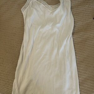 Victoria's Secret Cream Ribbed Night Gown